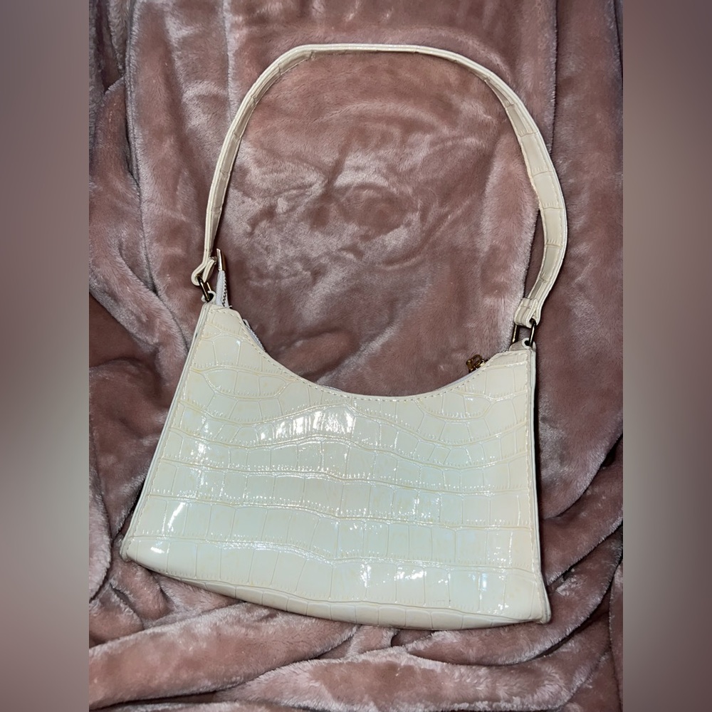SHEIN Croc Faux Leather Shoulder Bag